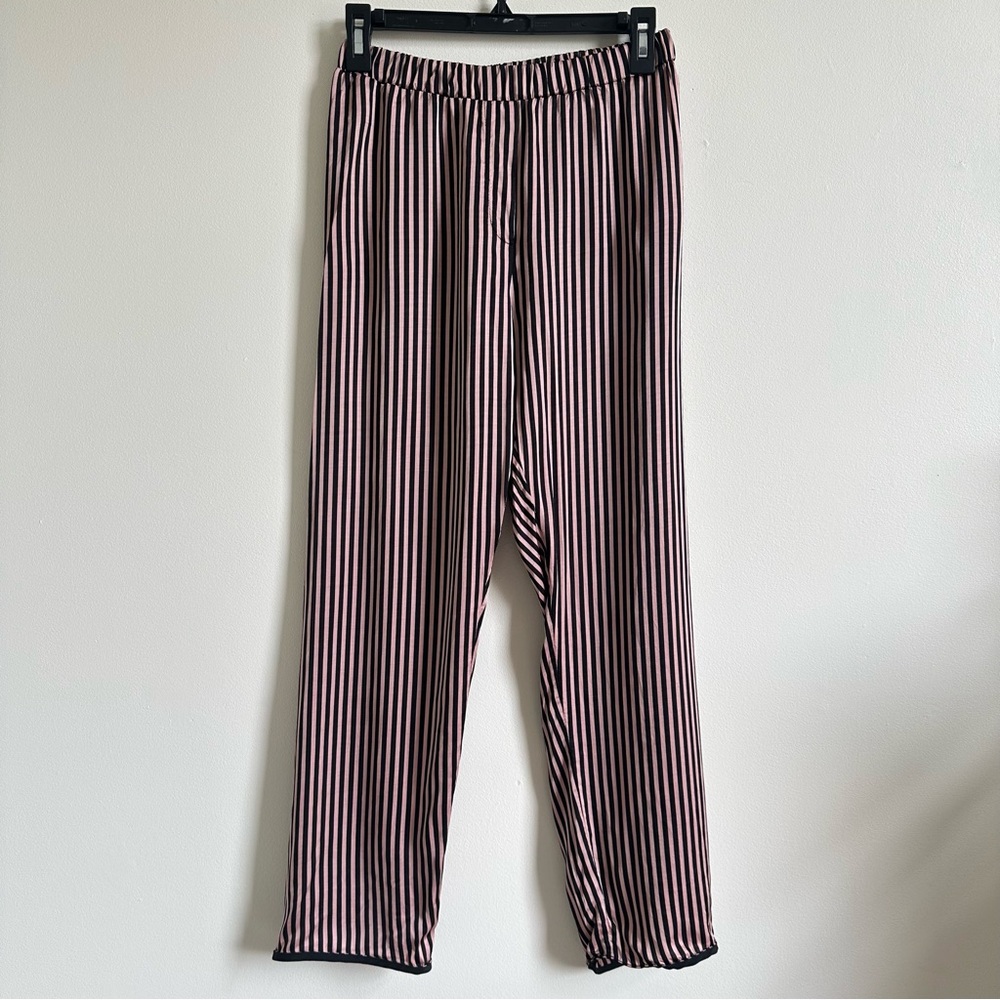 shirtaporter Striped Black and Pink Pants made in Italy size 42